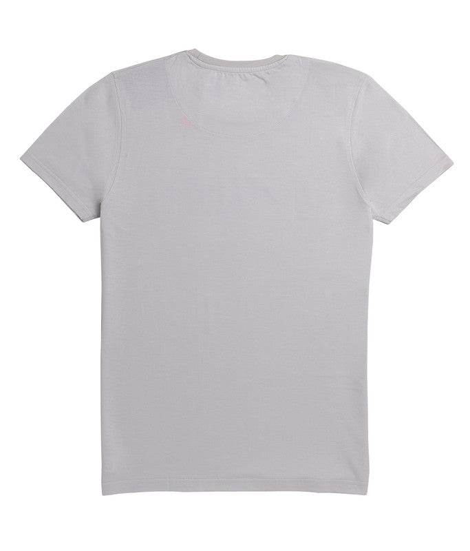 Men's Stylish Regular FIt Chest Print Cotton Tees T-Shirt | Arctic Ice