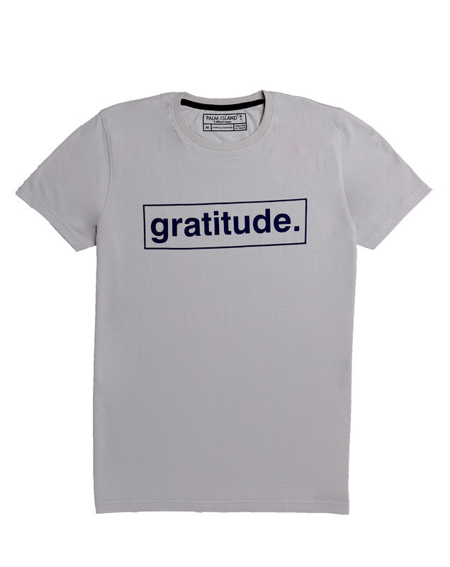 Men's Stylish Regular FIt Chest Print Cotton Tees T-Shirt | Arctic Ice