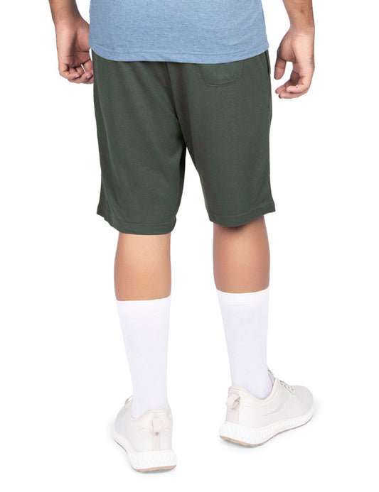 Men's Regular Fit Plain Shorts Half Pant | Olive