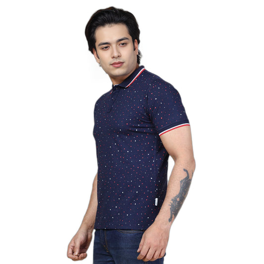 NavRed Printed Polo