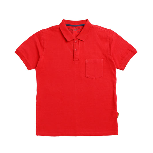 Mens Plain Polo | Red