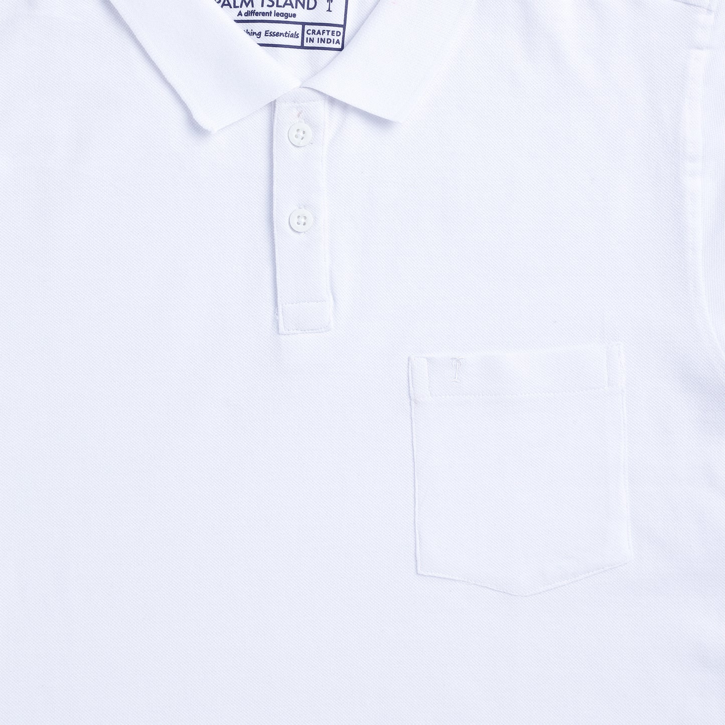 Mens Plain Polo| White