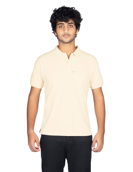 Men's Regular Fit Polo T-Shirt | Butter Cream