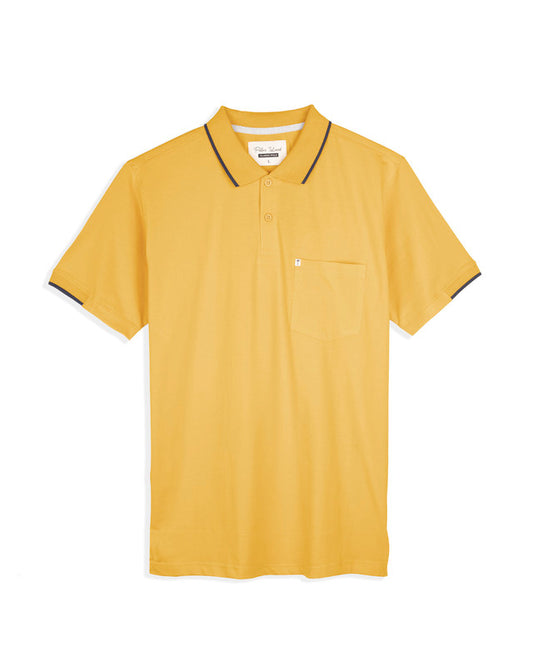 Men's Regular Fit Casual Cotton Polo T-Shirt | Mustard