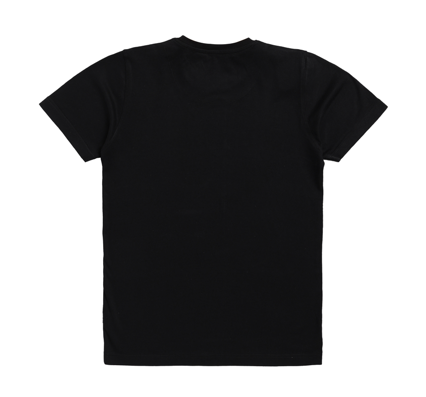 Men's Stylish Chest Print Tees T-Shirt | Black