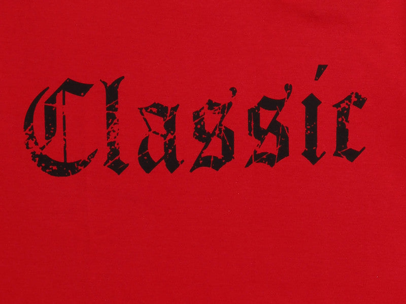 Men's Stylish Regular FIt Chest Print Cotton Tees T-Shirt | Red