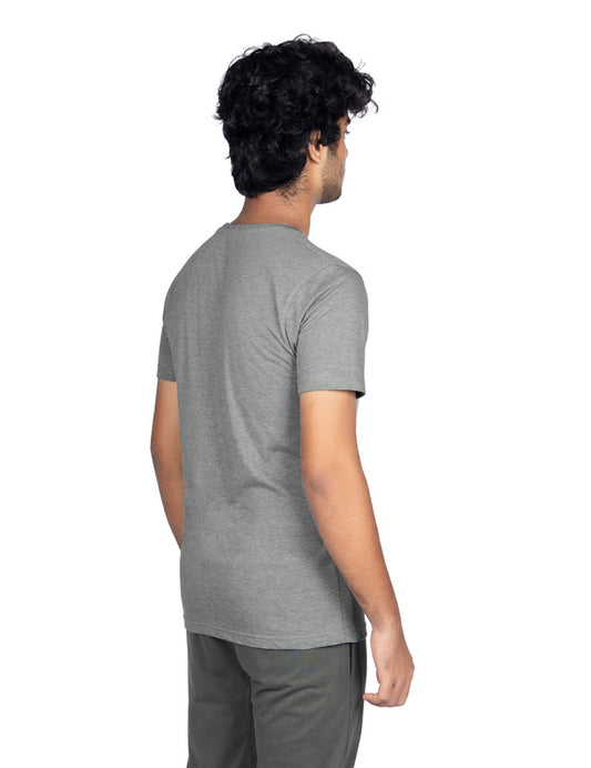 Men's Stylish Casual Regular Fit Plain Tees T-Shirt | Jade Melange
