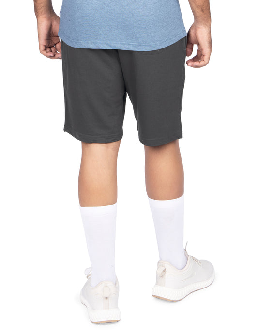 Men's Regular Fit Plain Shorts Half Pant | Smoke Grey