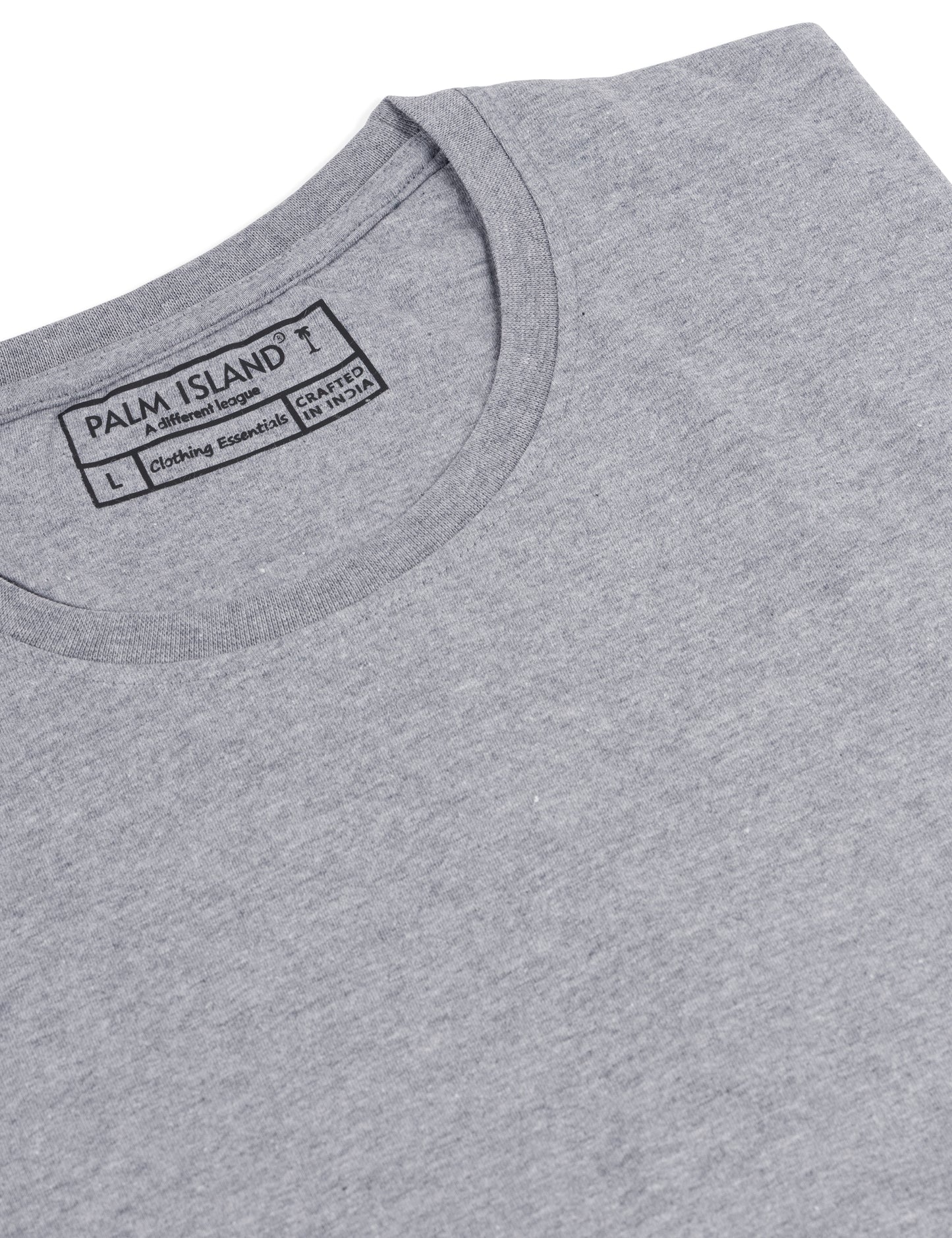 Men's Stylish Casual Regular Fit Plain Tees T-Shirt | Navy Melange