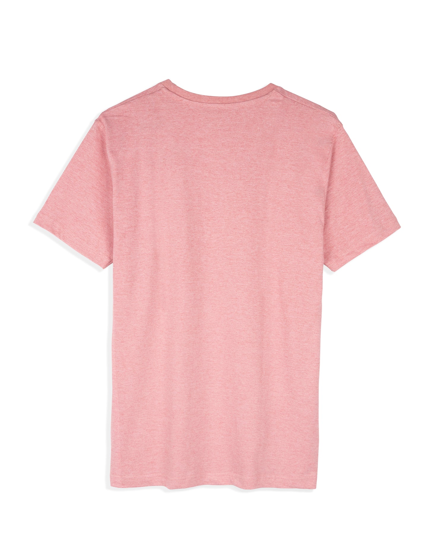 Men's Stylish Casual Regular Fit Plain Tees T-Shirt | Pink Melange