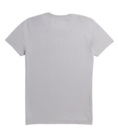 Men's Stylish Regular FIt Chest Print Cotton Tees T-Shirt | Arctic Ice