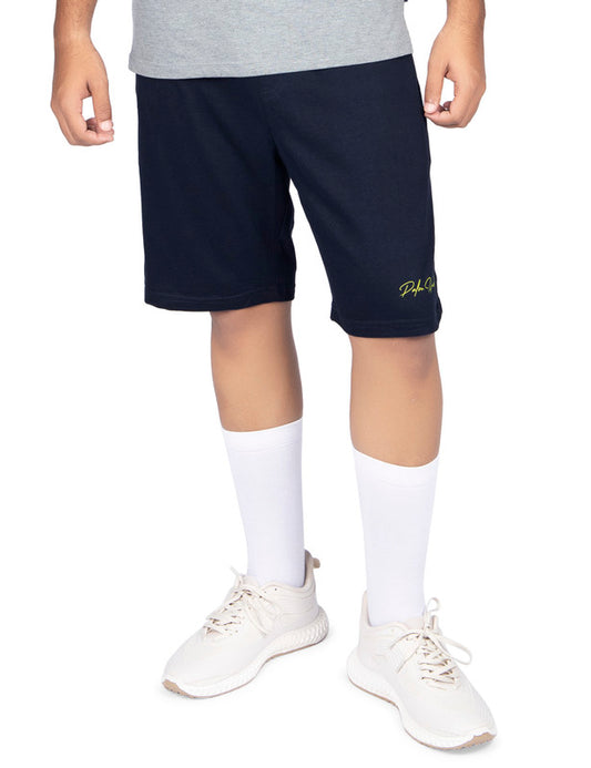 Men's Regular Fit Plain Shorts Half Pant | Navy
