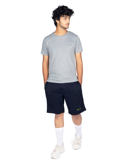 Men's Regular Fit Plain Shorts Half Pant | Navy