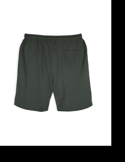 Men's Regular Fit Plain Shorts Half Pant | Olive