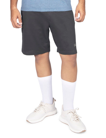 Men's Regular Fit Plain Shorts Half Pant | Smoke Grey
