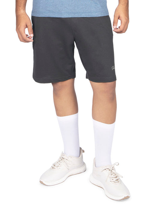 Men's Regular Fit Plain Shorts Half Pant | Smoke Grey
