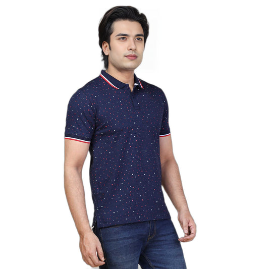 NavRed Printed Polo