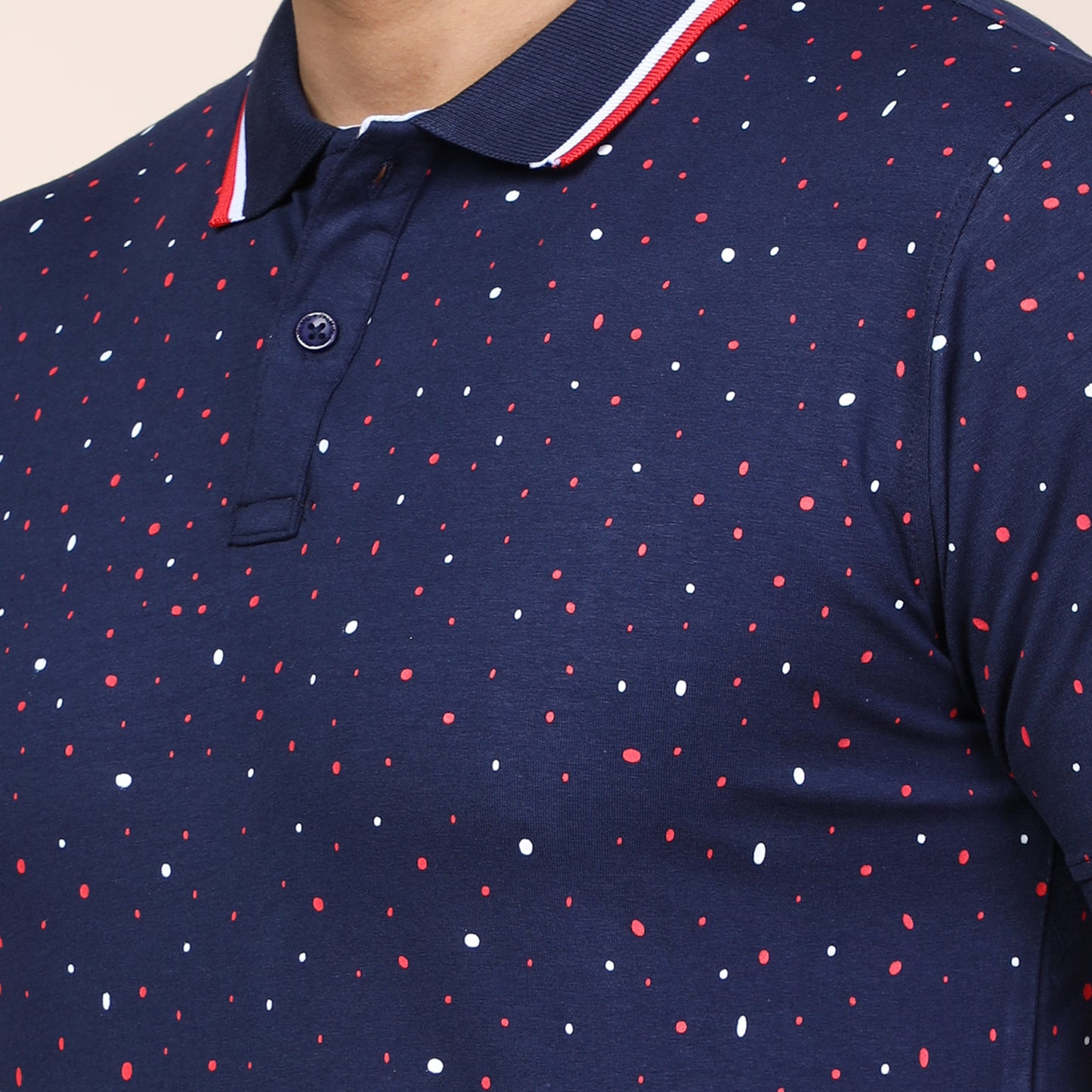NavRed Printed Polo