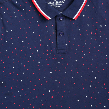 NavRed Printed Polo