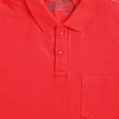 Mens Plain Polo | Red