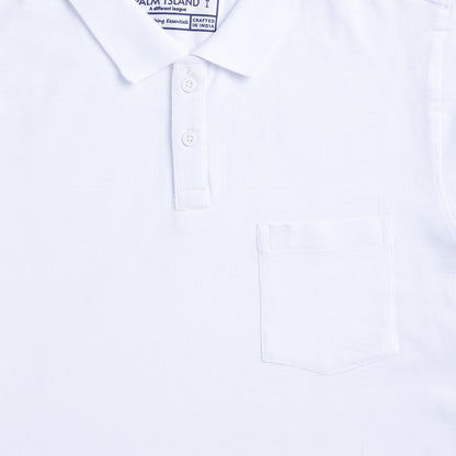 Mens Plain Polo|  White