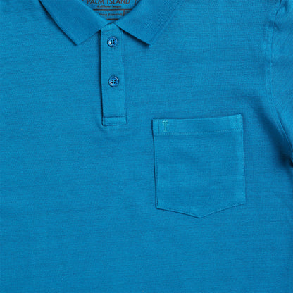 Mens Plain Polo | Peacock Blue
