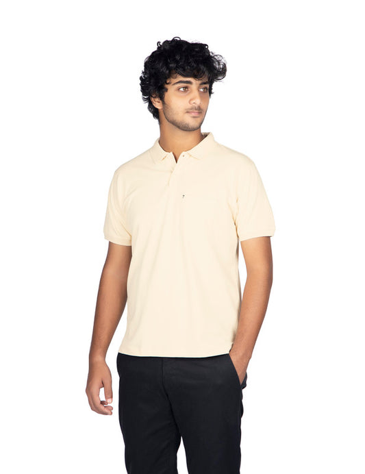 Men's Regular Fit Polo T-Shirt | Butter Cream