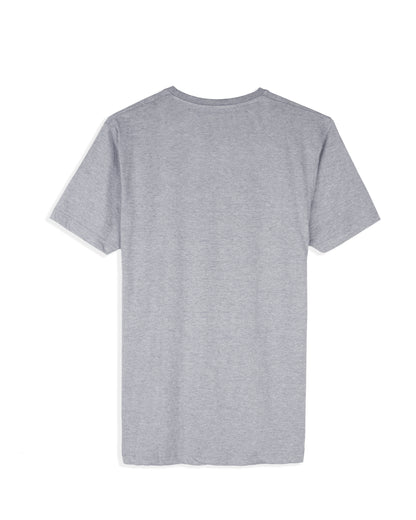 Men's Stylish Casual Regular Fit Plain Tees T-Shirt | Navy Melange