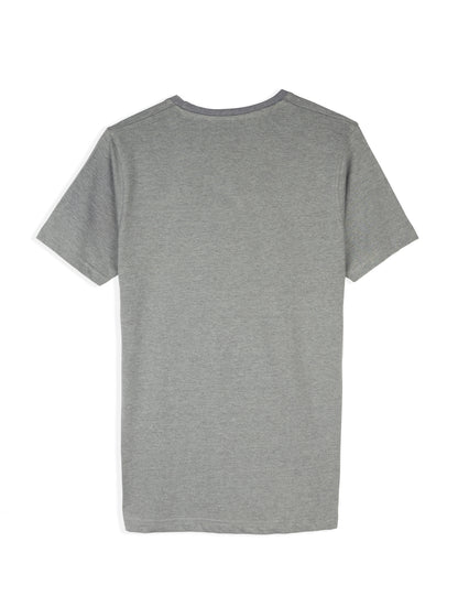 Men's Stylish Casual Regular Fit Plain Tees T-Shirt | Jade Melange